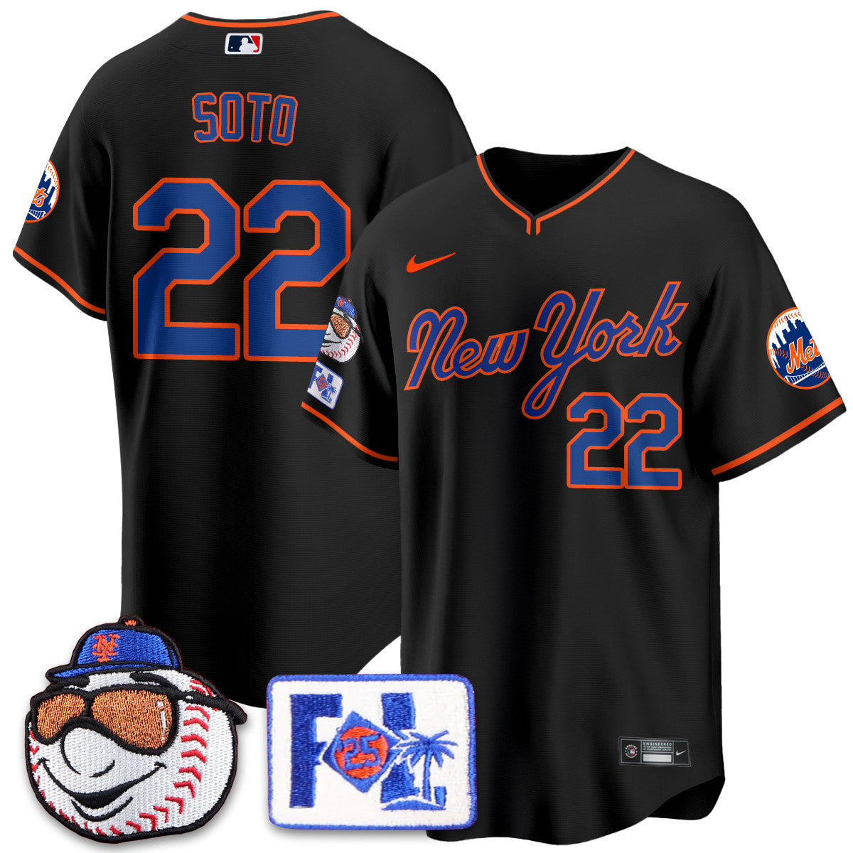 Men's New York Mets Blue Road 2025 Spring Training Jersey - All Stitched