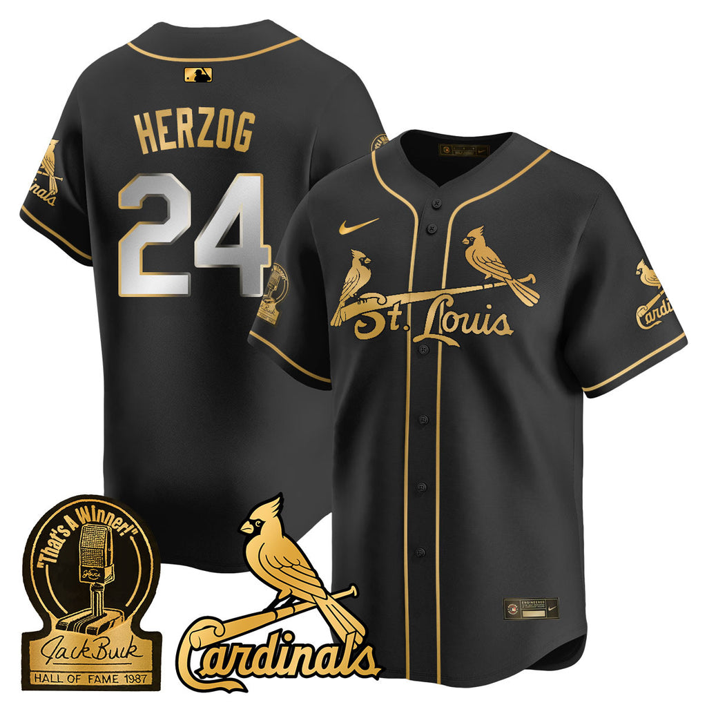Men's St. Louis Cardinals Jack Buck Limited Jersey - All Stitched