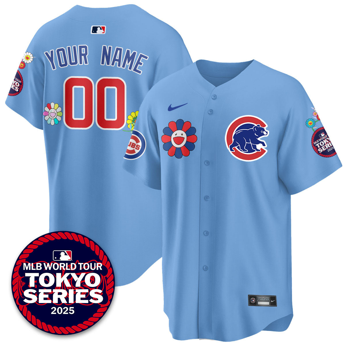 Custom Gender/Name Chicago Cubs Tokyo Series Limited Jersey - Stitched