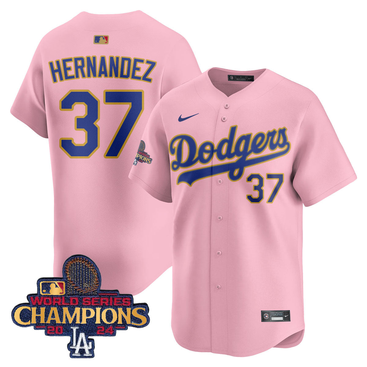 Men's Los Angeles Dodgers Gold 2025 Jersey - All Stitched