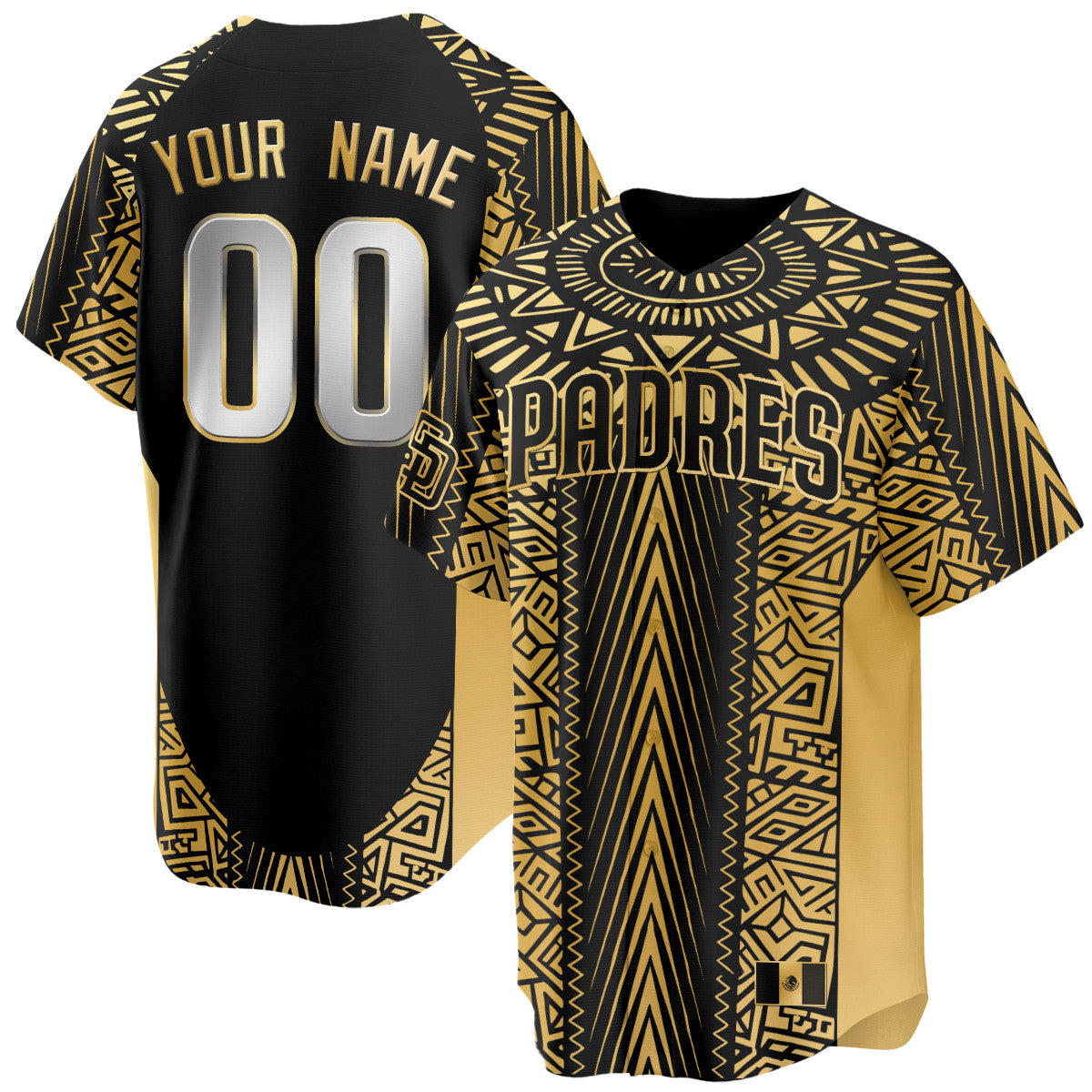 Custom Gender/Name San Diego Padres Mexican Heritage Jersey - All Stitched
