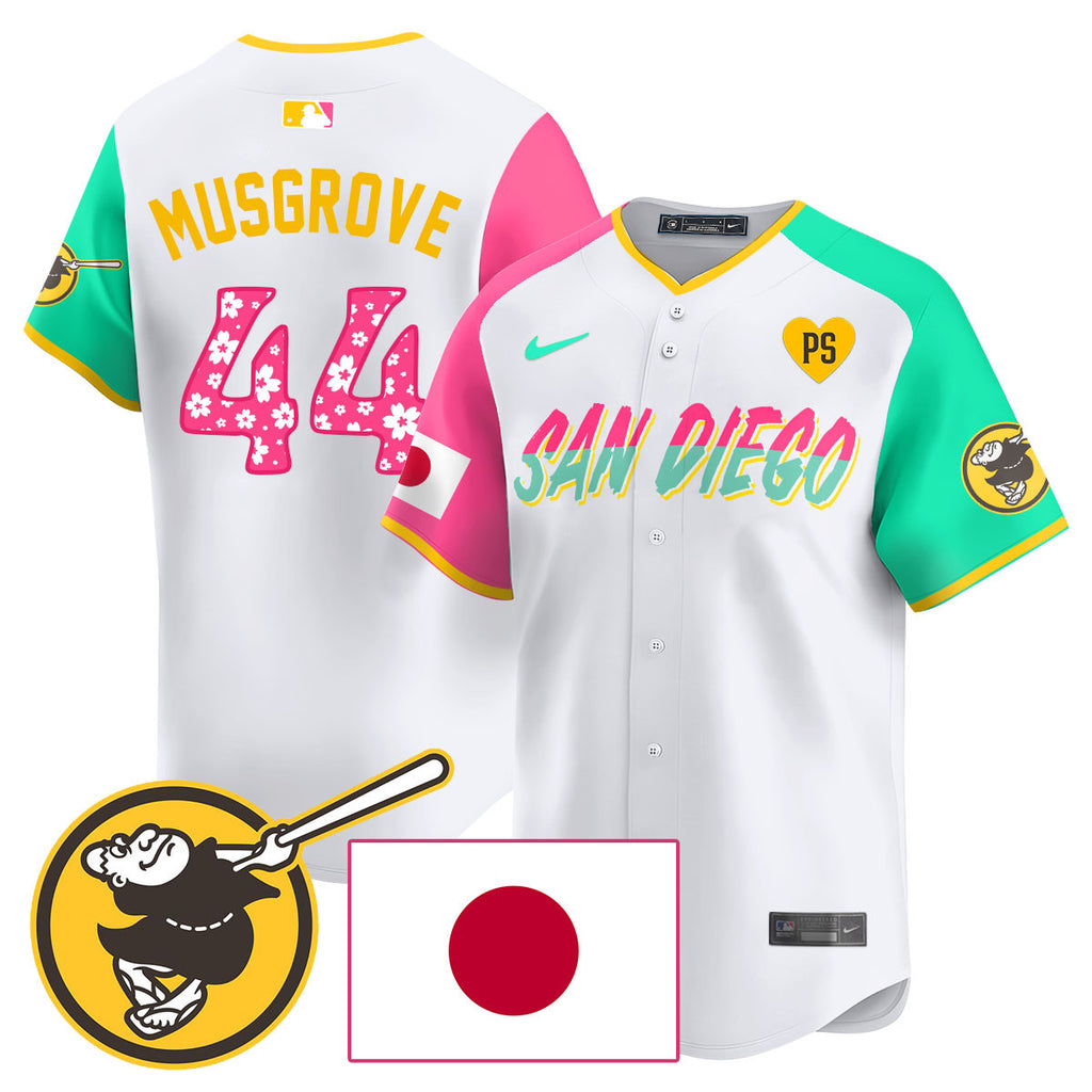 Men's San Diego Padres Japanese Heritage Jersey - All Stitched