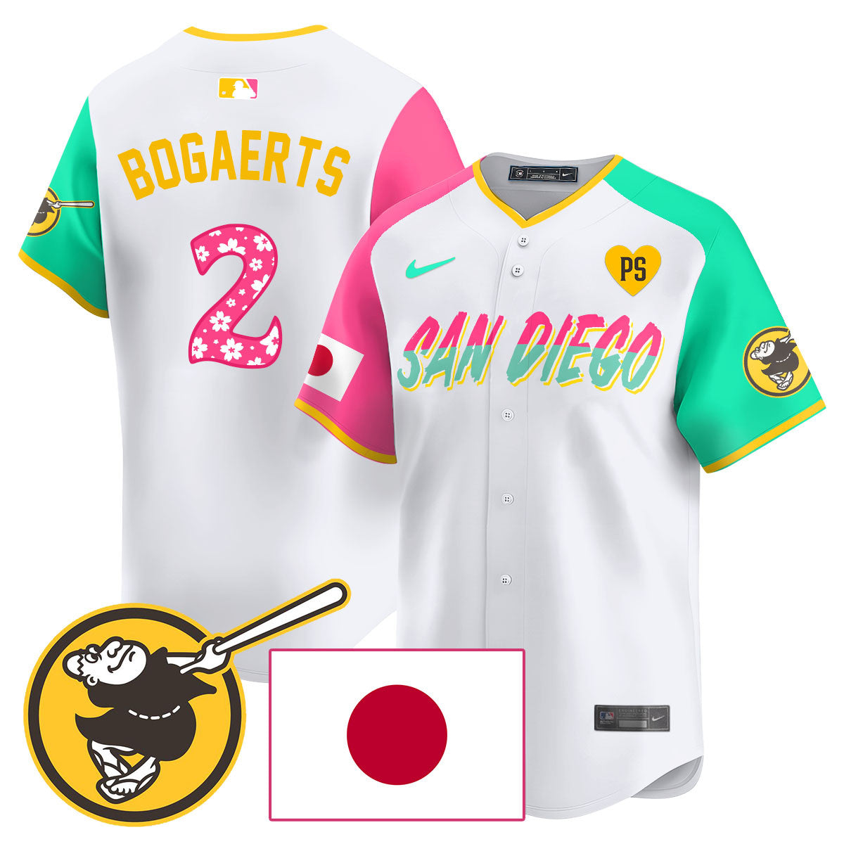 Men's San Diego Padres Japanese Heritage Jersey - All Stitched
