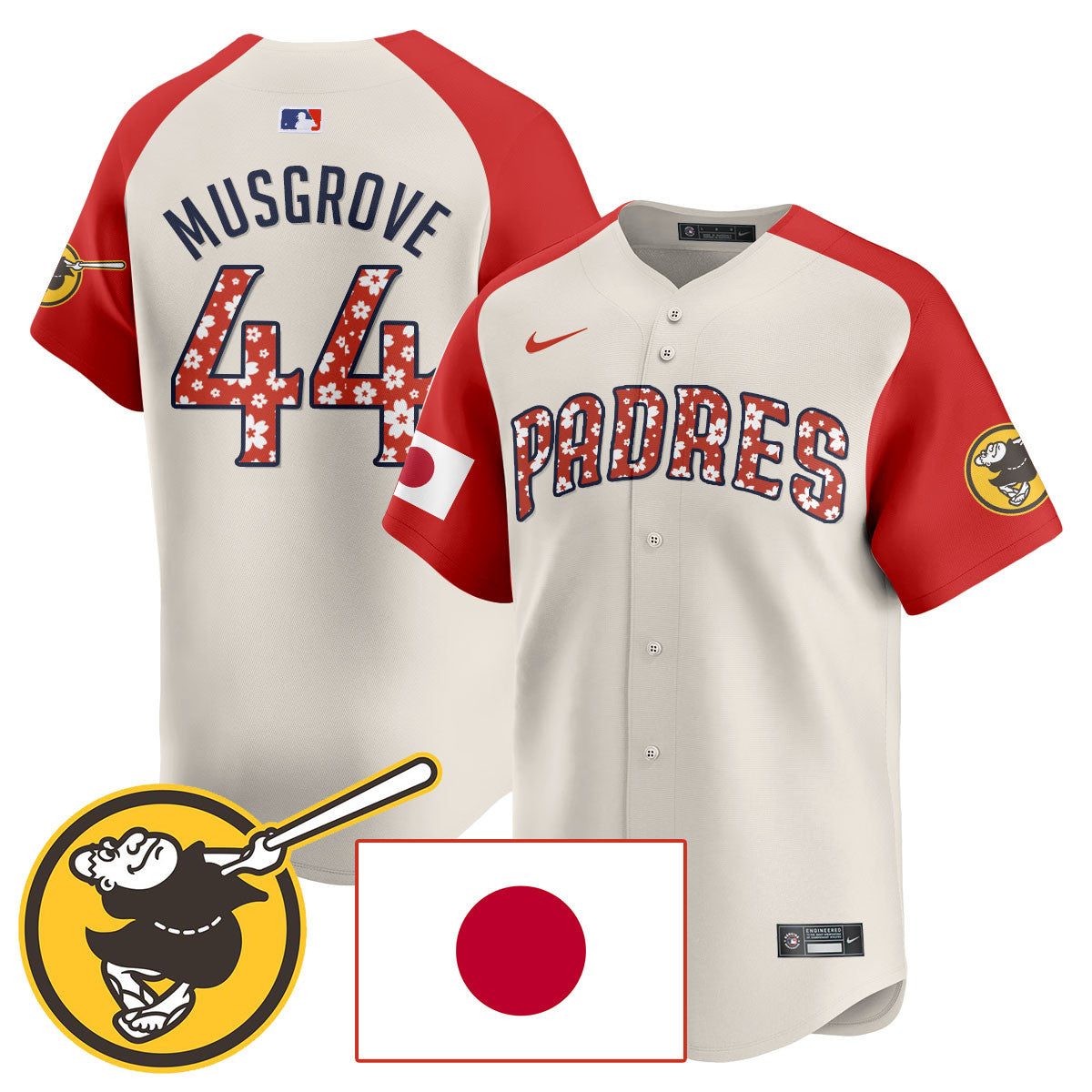 Men's San Diego Padres Japanese Heritage Jersey - All Stitched