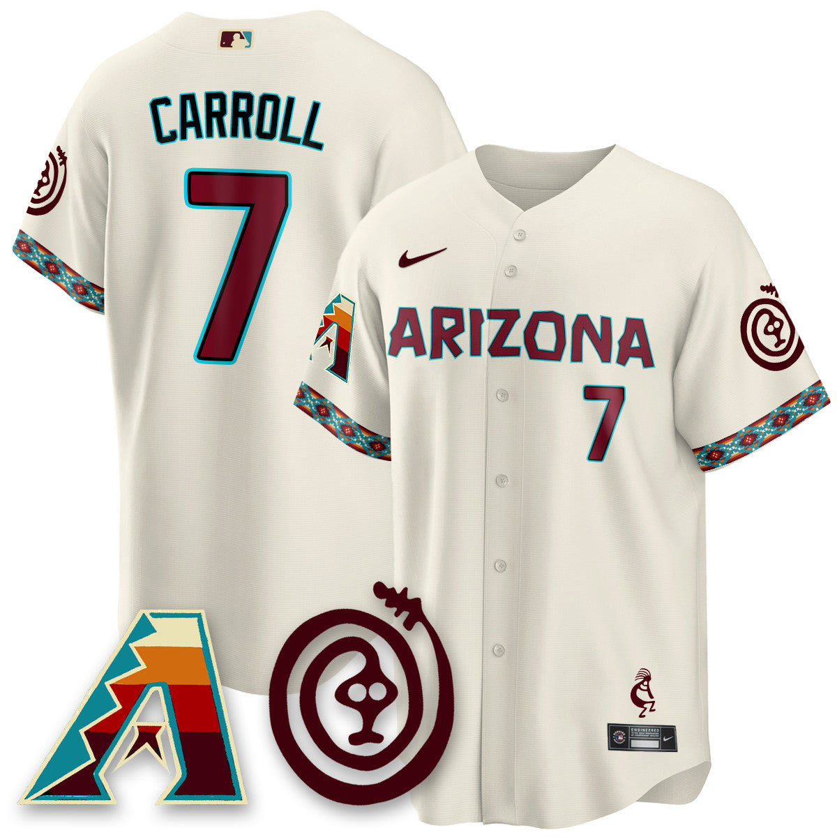 Men's Arizona Diamondbacks City Connect Concept Jersey V2 - All Stitched