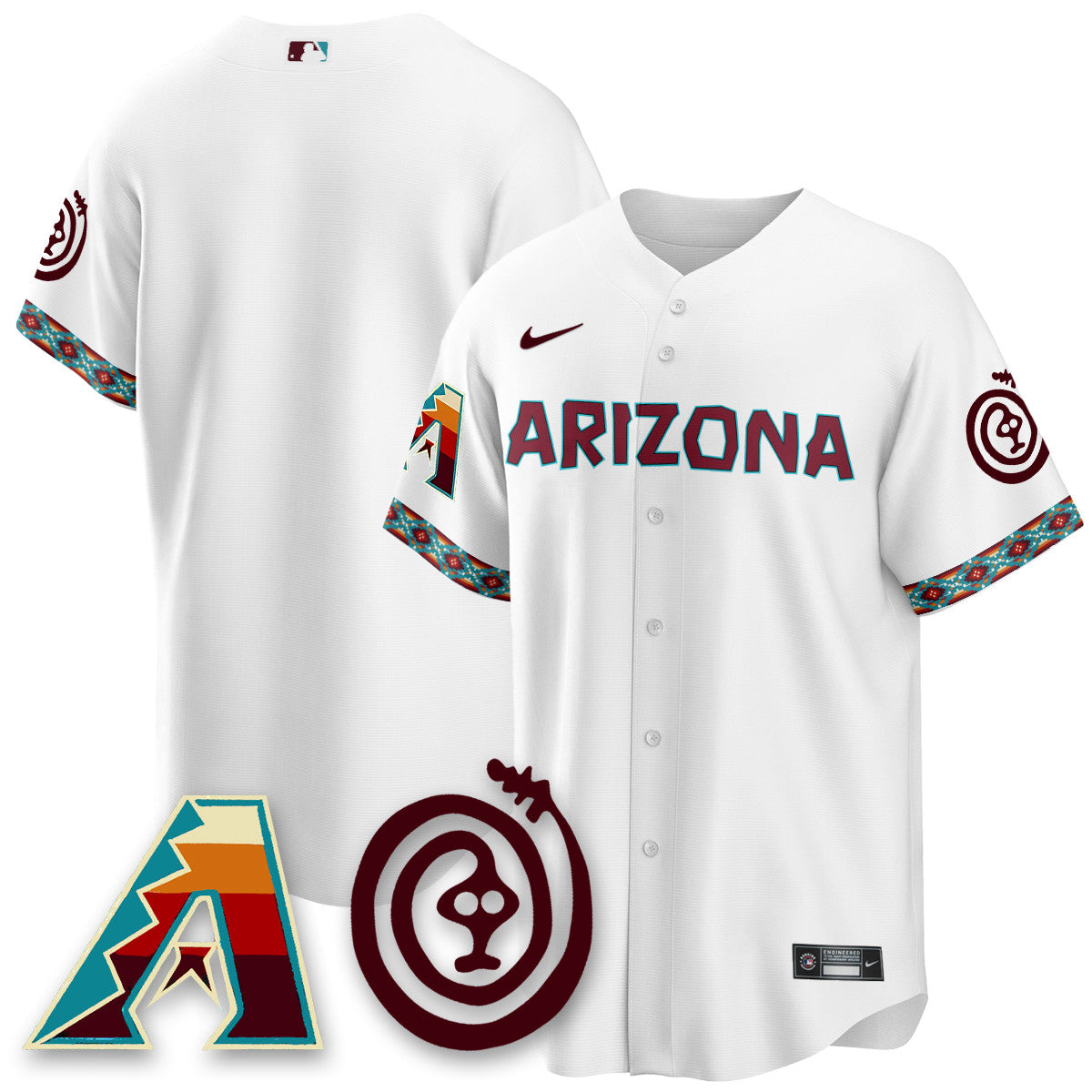 Men's Arizona Diamondbacks City Connect Concept Jersey V2 - All Stitched