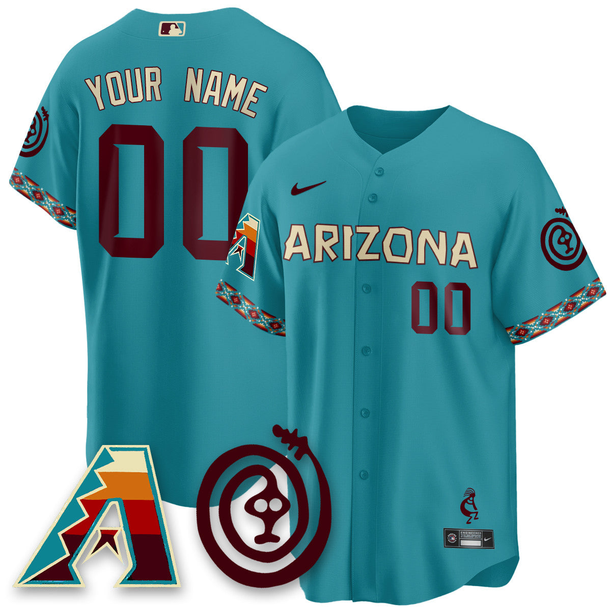 Custom Gender/Name Arizona Diamondbacks City Connect Concept Jersey V2 - All Stitched