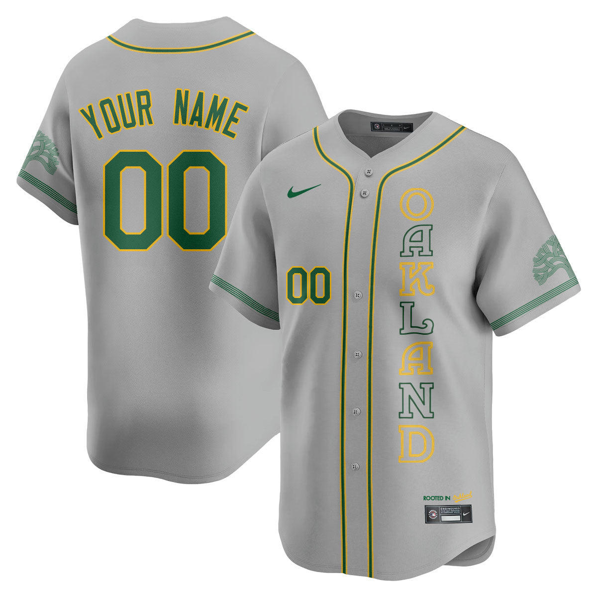 Custom Name/Gender Oakland Athletics City Connect Concept Jersey - All Stitched