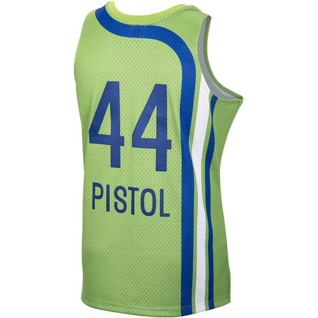 Men's Atlanta Hawks Green "Pistol" Pete Maravich Mitchell & Ness 1970-71 Hardwood Classics Swingman Jersey