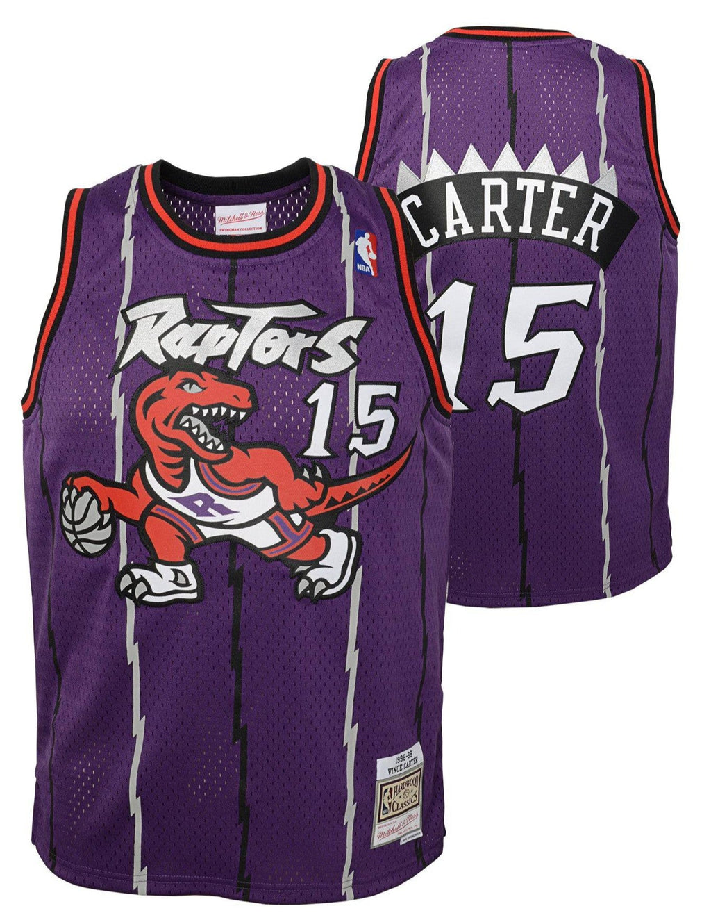 Youth Toronto Raptors Vince Carter Mitchell & Ness Purple Hardwood Classics Jersey