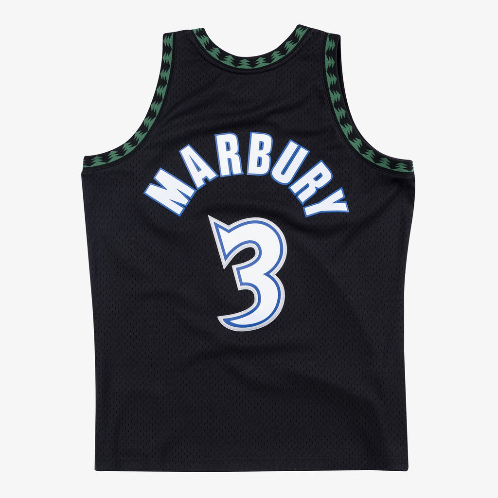 Stephon Marbury Timberwolves 1997-98 Black Jersey Stitched