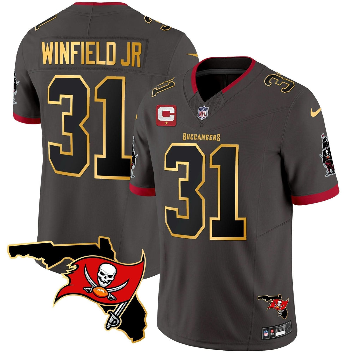 TB Florida Patch Gold Trim Vapor Jersey