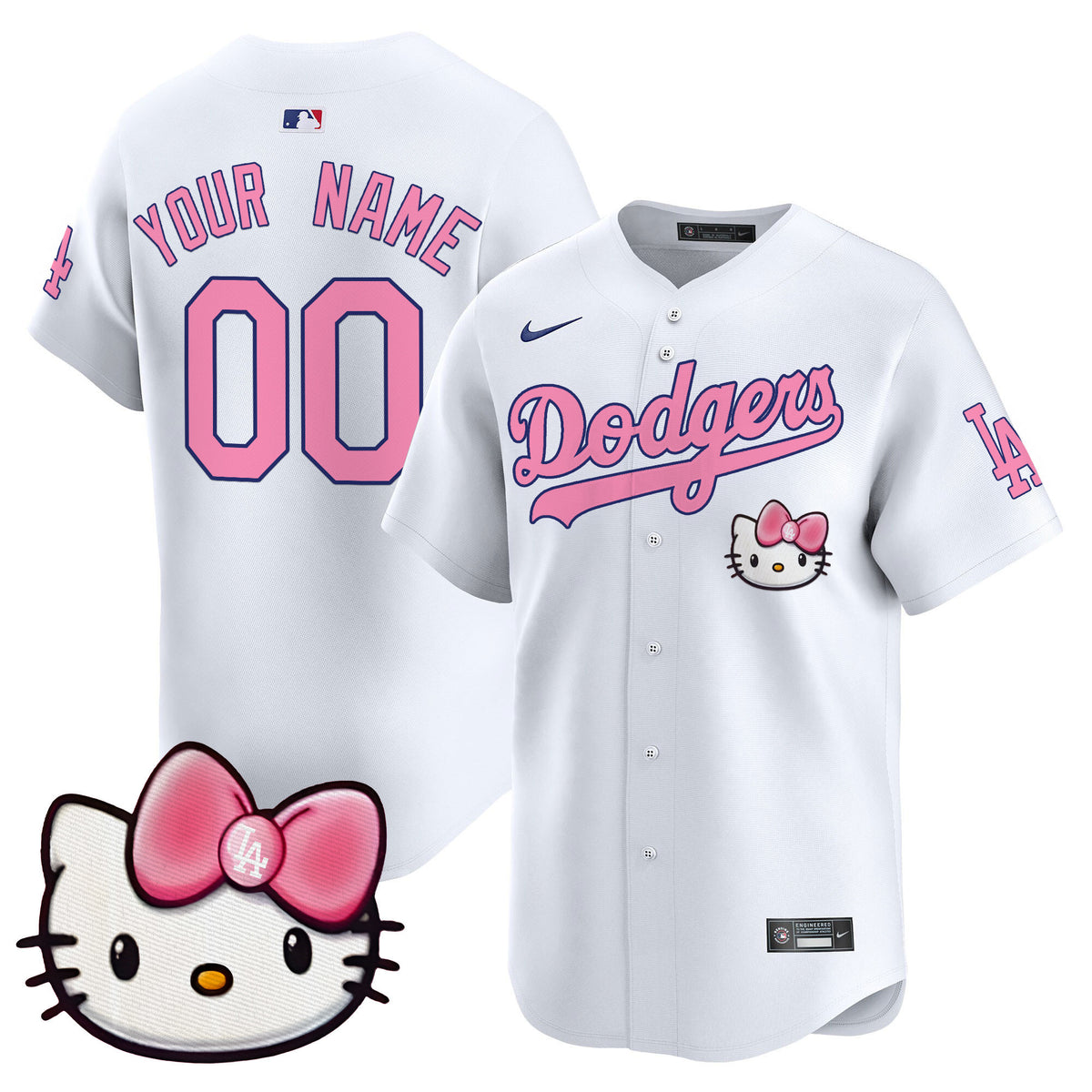 Dodgers 2025 Hello Kitty Vapor Premier Limited Custom Jersey  All Stitched