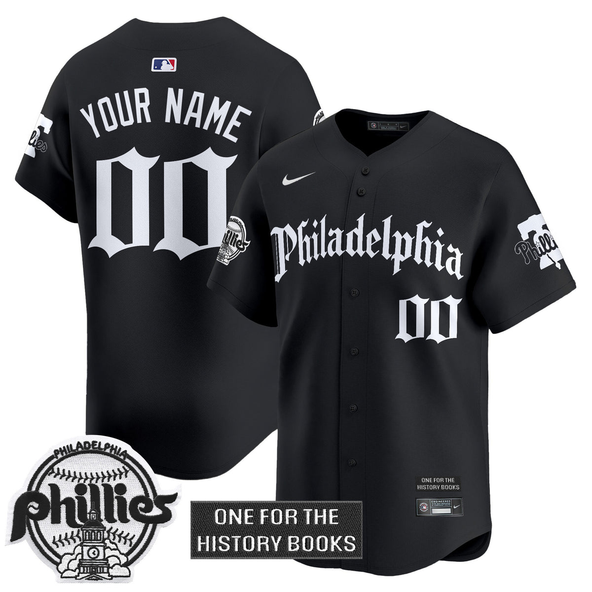 Phillies 'Retro Newspaper Edition' Vapor Premier Limited Custom Jersey - All Stitched