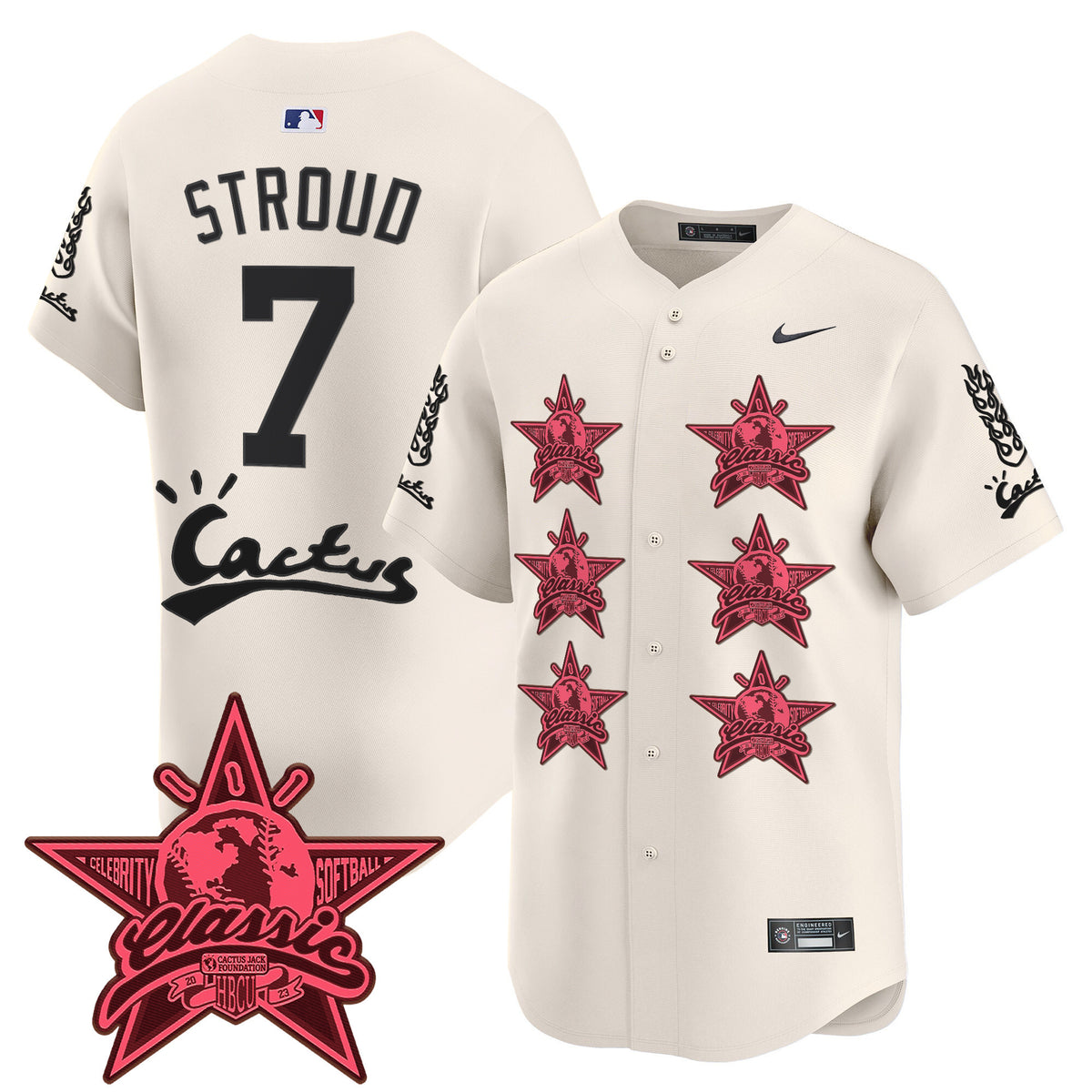Men's Houston Astros Cactus Jack 2025 Vapor Premier Limited Jersey V2 - All Stitched