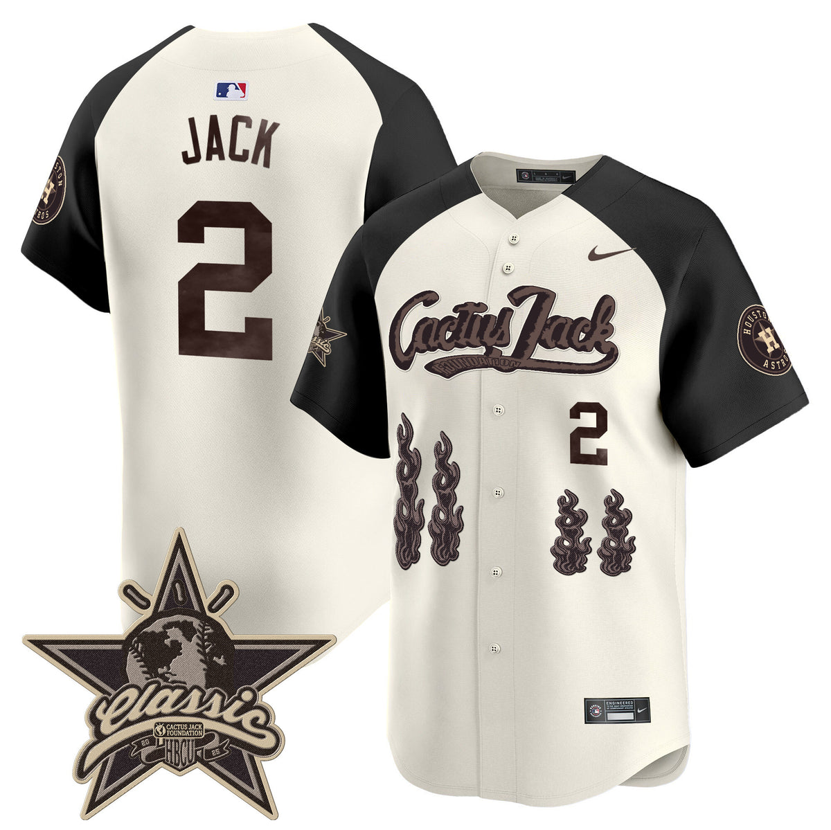 Men's Houston Astros Cactus Jack 2025 Vapor Premier Limited Jersey - All Stitched