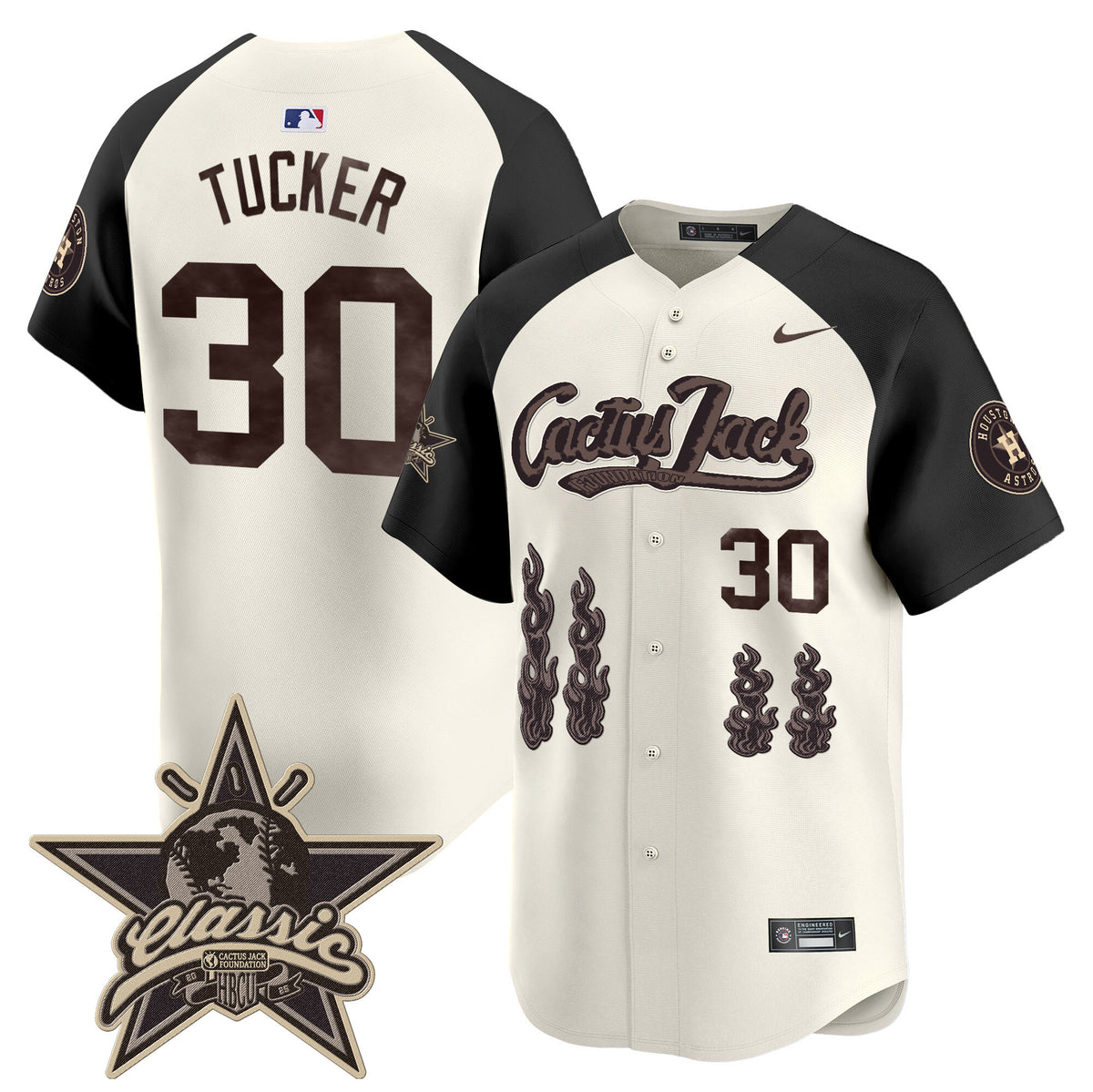 Men's Houston Astros Cactus Jack 2025 Vapor Premier Limited Jersey - All Stitched