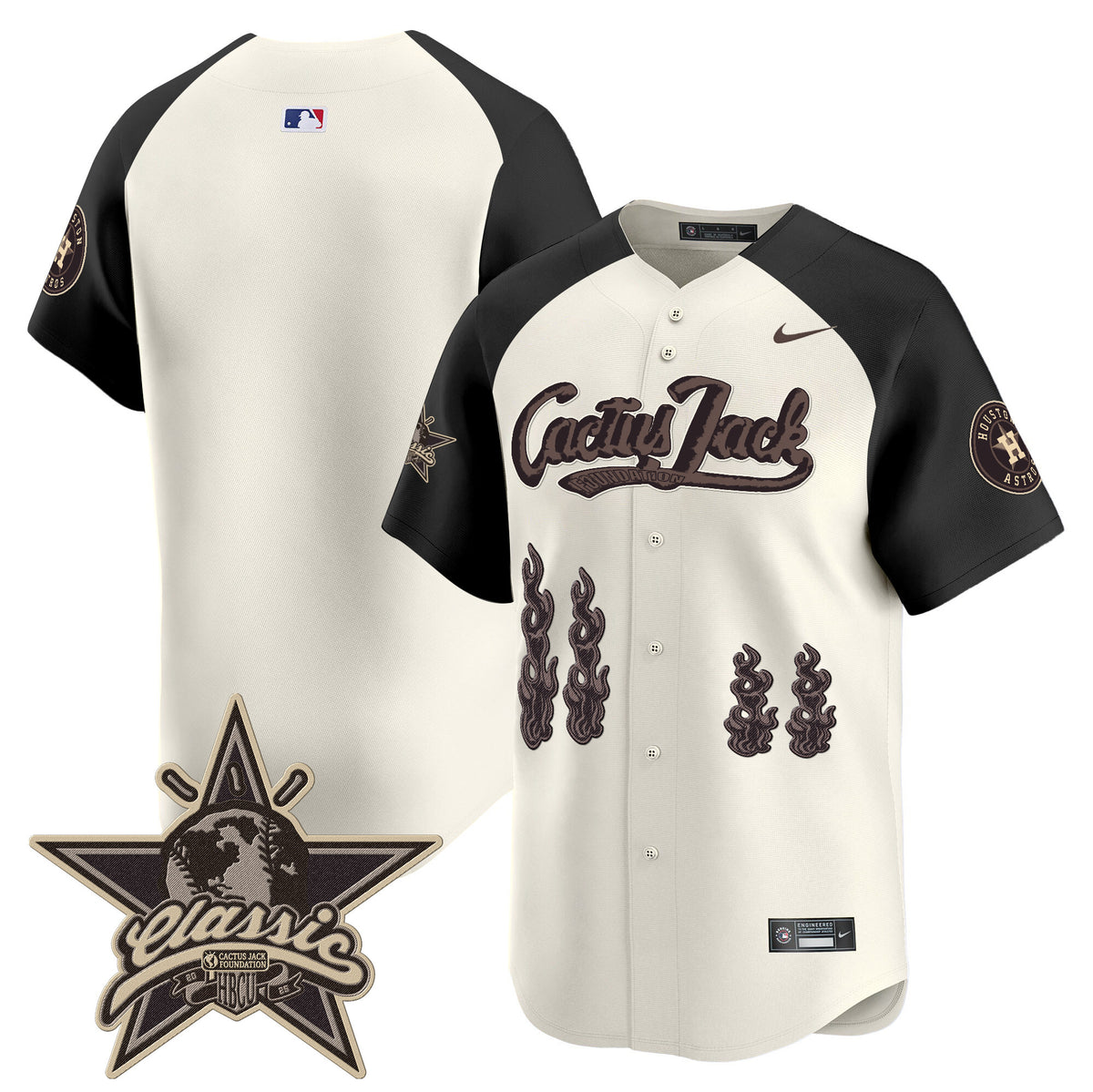 Men's Houston Astros Cactus Jack 2025 Vapor Premier Limited Jersey - All Stitched