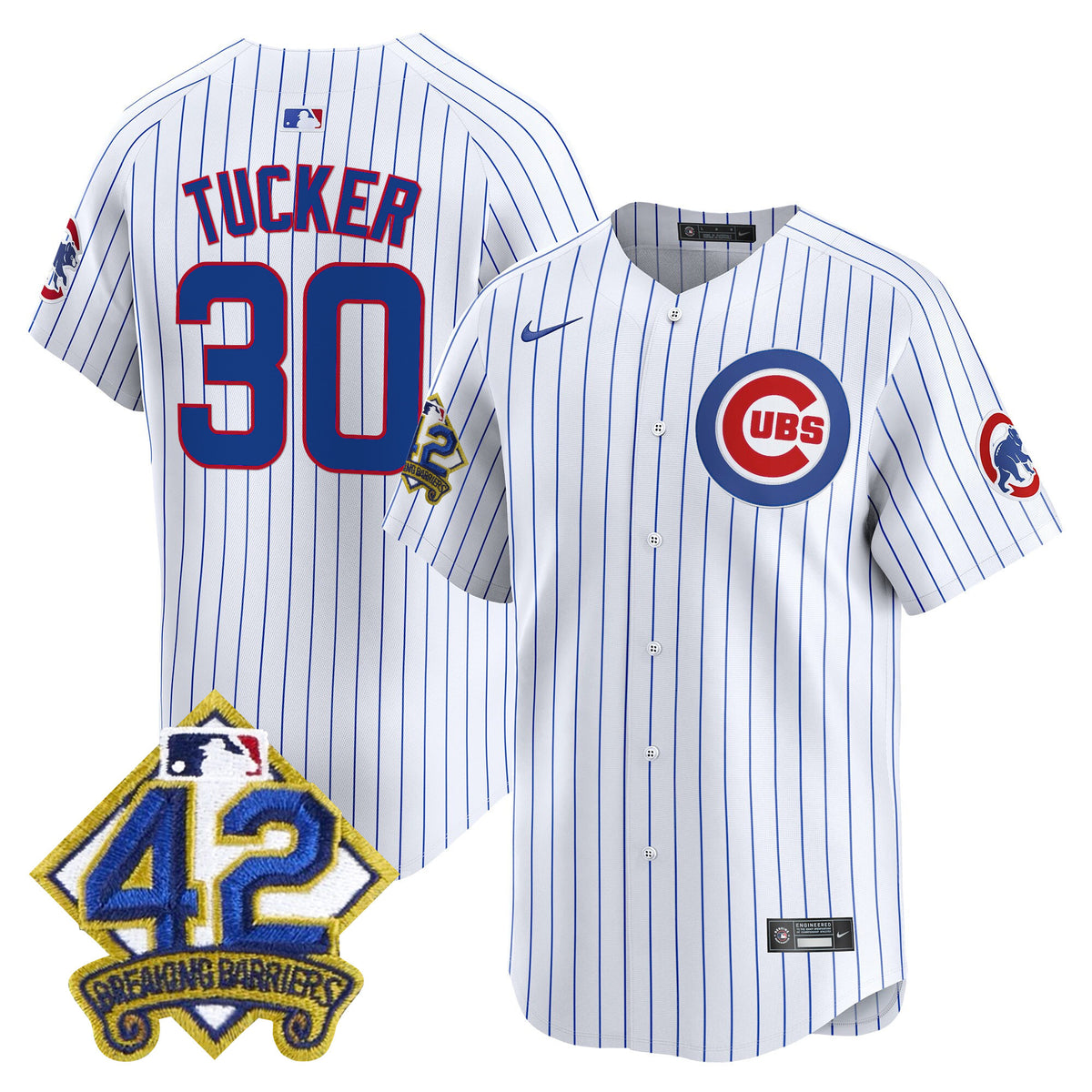 Men's Chicago Cubs 2025 Jackie Robinson Patch Vapor Premier Limited Jersey - All Stitched