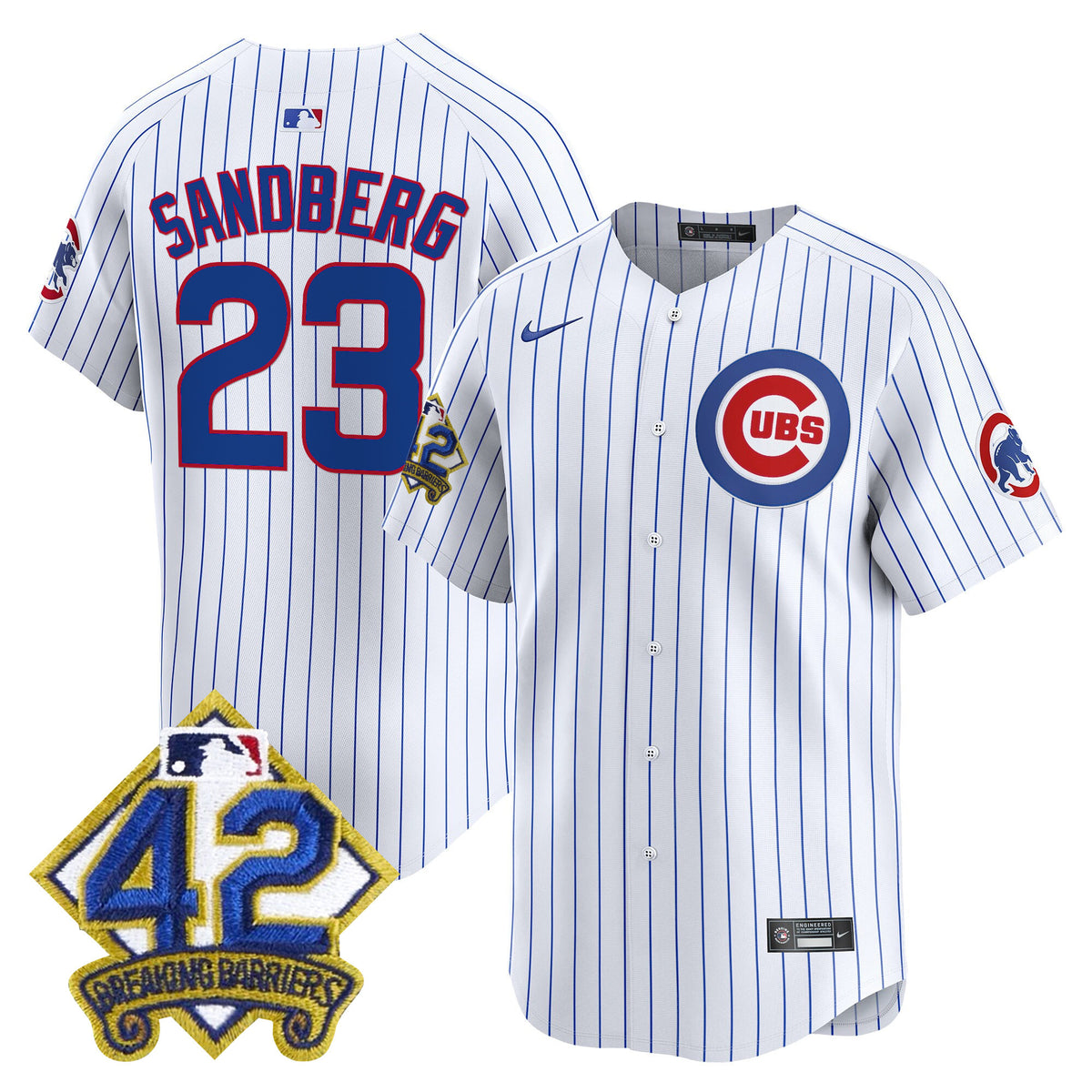 Men's Chicago Cubs 2025 Jackie Robinson Patch Vapor Premier Limited Jersey - All Stitched