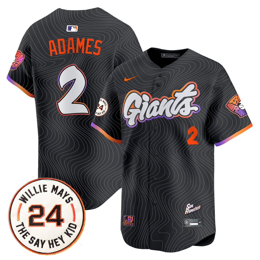 Men's San Francisco Giants 2025 Willie Mays Patch Vapor Premier Limited Jersey - All Stitched