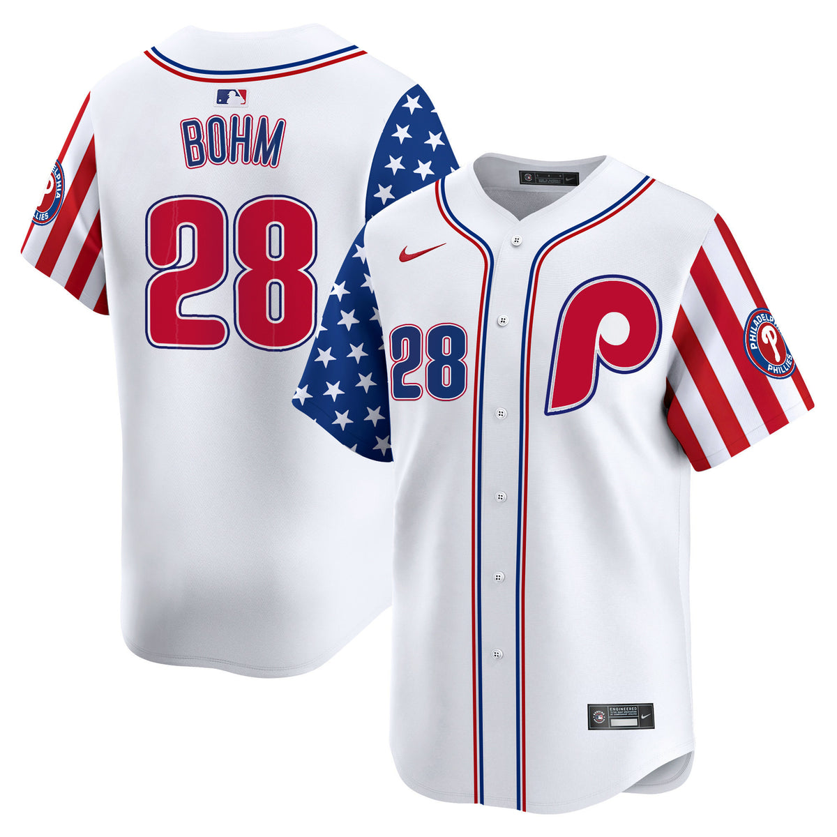 Men's Phillies 2025 Independence Day Vapor Premier Limited Jersey - All Stitched
