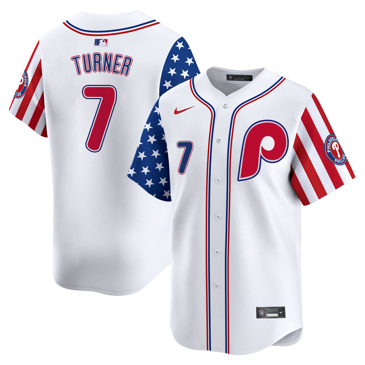 Men's Phillies 2025 Independence Day Vapor Premier Limited Jersey - All Stitched