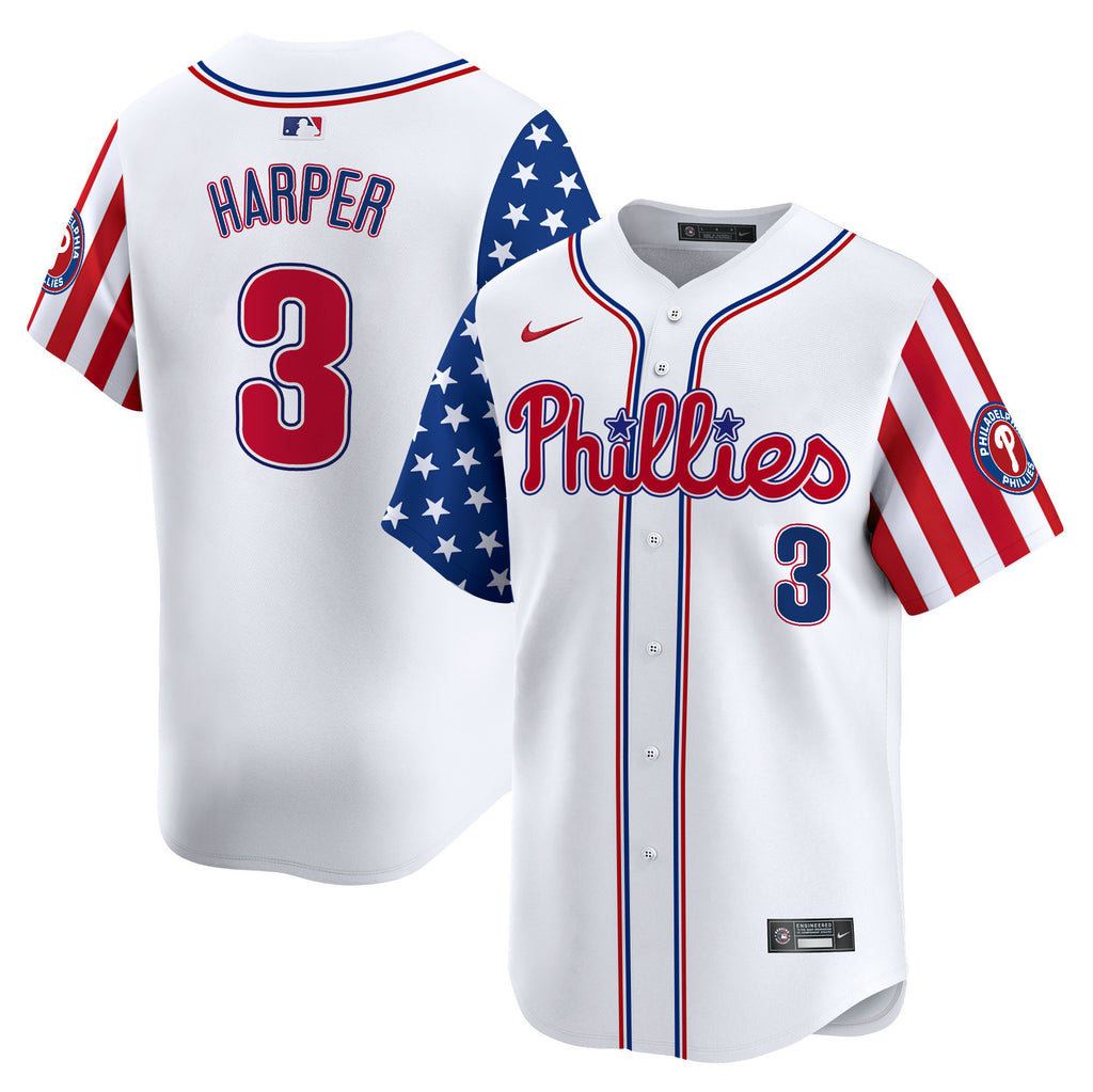 Men's Phillies 2025 Independence Day Vapor Premier Limited Jersey - All Stitched