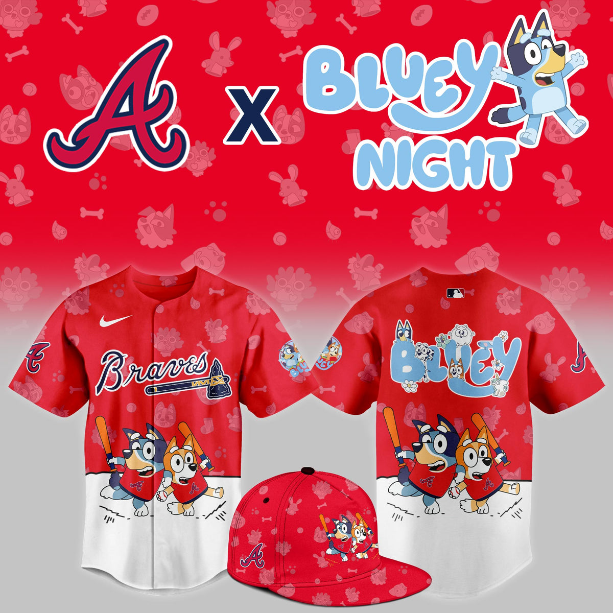 Atlanta Braves 2025 Bluey Night Limited Jersey