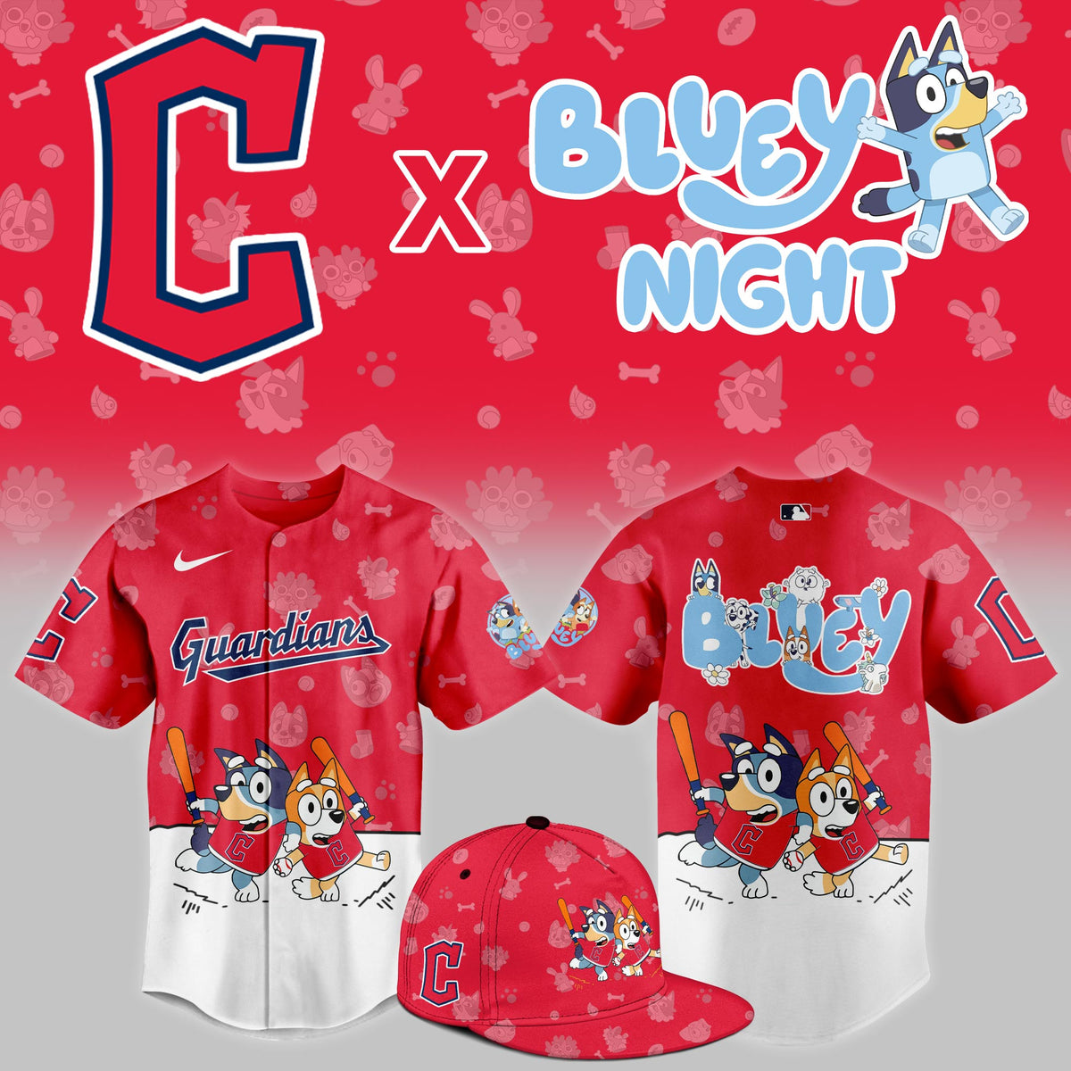 Cleveland Guardians 2025 Bluey Night Limited Jersey