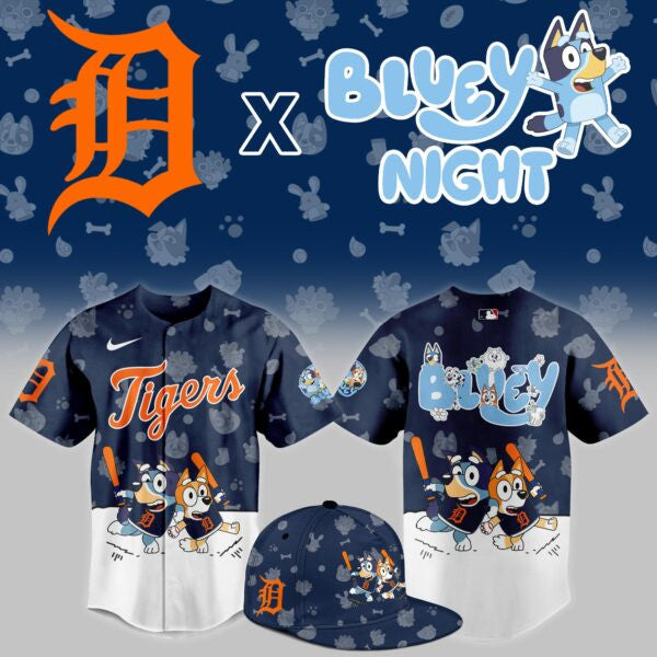 Detroit Tigers 2025 Bluey Night Limited Jersey