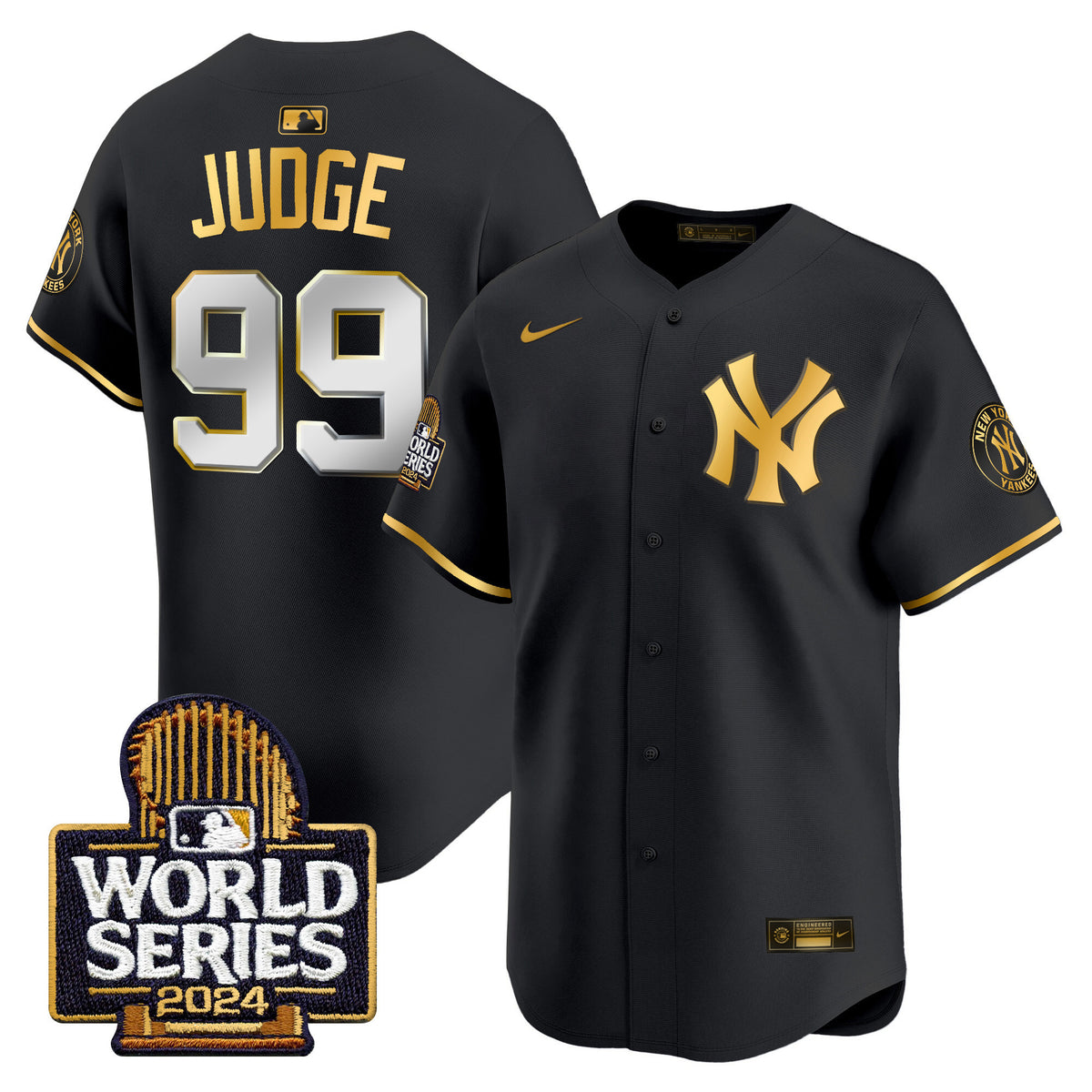 Men's Yankees 2024 World Series Vapor Premier Limited Jersey - All Stitched