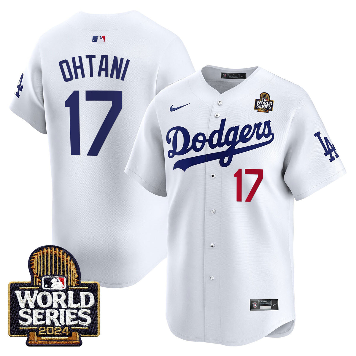 Men's Dodgers 2024 World Series Vapor Premier Limited Jersey V2 - All Stitched
