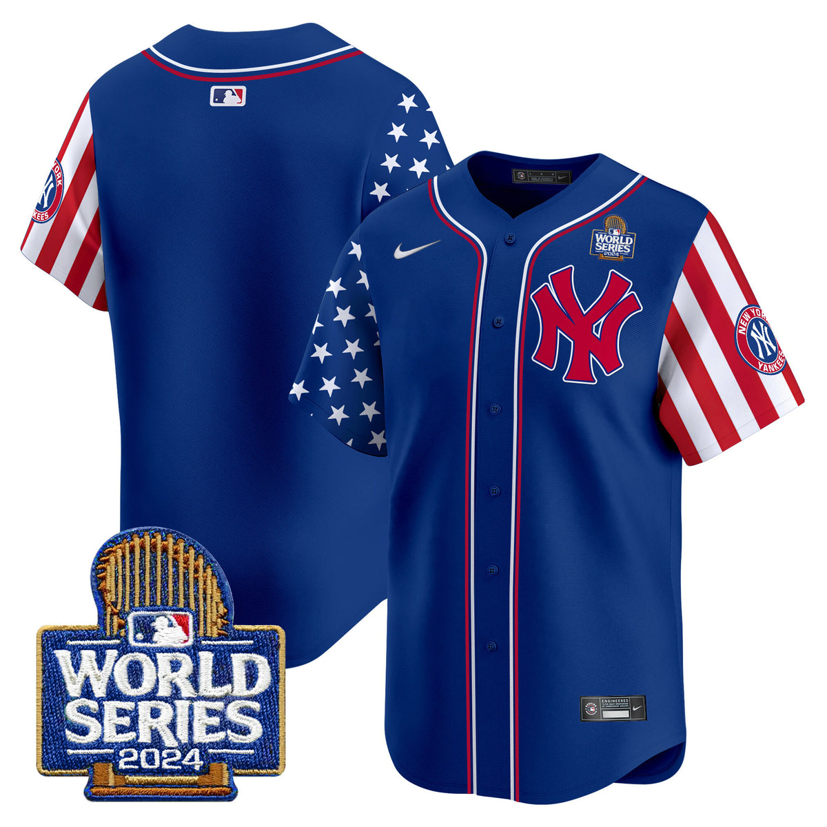 Men's Yankees American Style 2024 World Series Vapor Premier Limited Jersey V2 - All Stitched