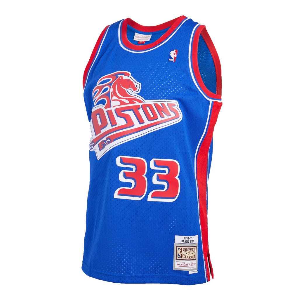 Men's Detroit Pistons Grant Hill Mitchell & Ness Blue 1998-99 Hardwood Classics Reload 2.0 Swingman Jersey