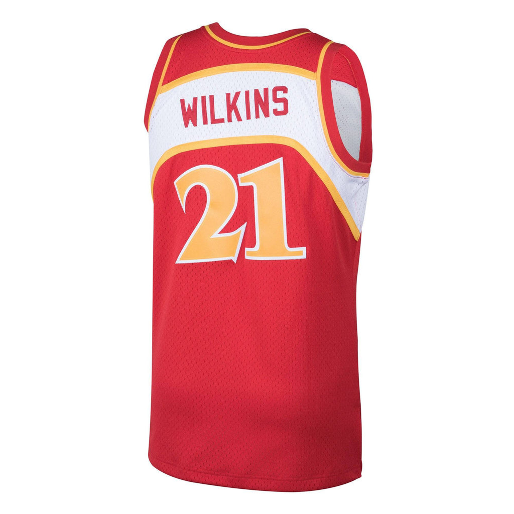 Men's Atlanta Hawks Dominique Wilkins Mitchell & Ness Red 1986-87 Hardwood Classics Swingman Jersey