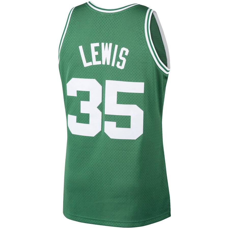 Men's Boston Celtics Reggie Lewis Mitchell & Ness Kelly Green 1987-88 Hardwood Classics Swingman Jersey